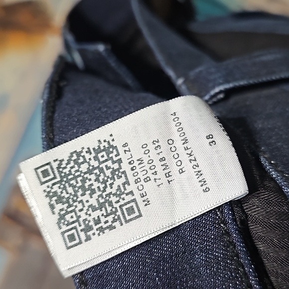 True Religion Rocco Slim Fit Blue & Black Jeans Size 38x34 - Picture 10 of 12